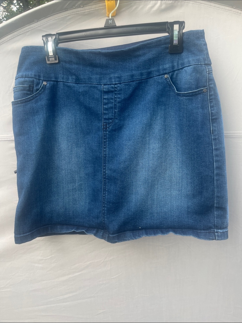 Classic Blue Denim Skort with Clean Silhouette
